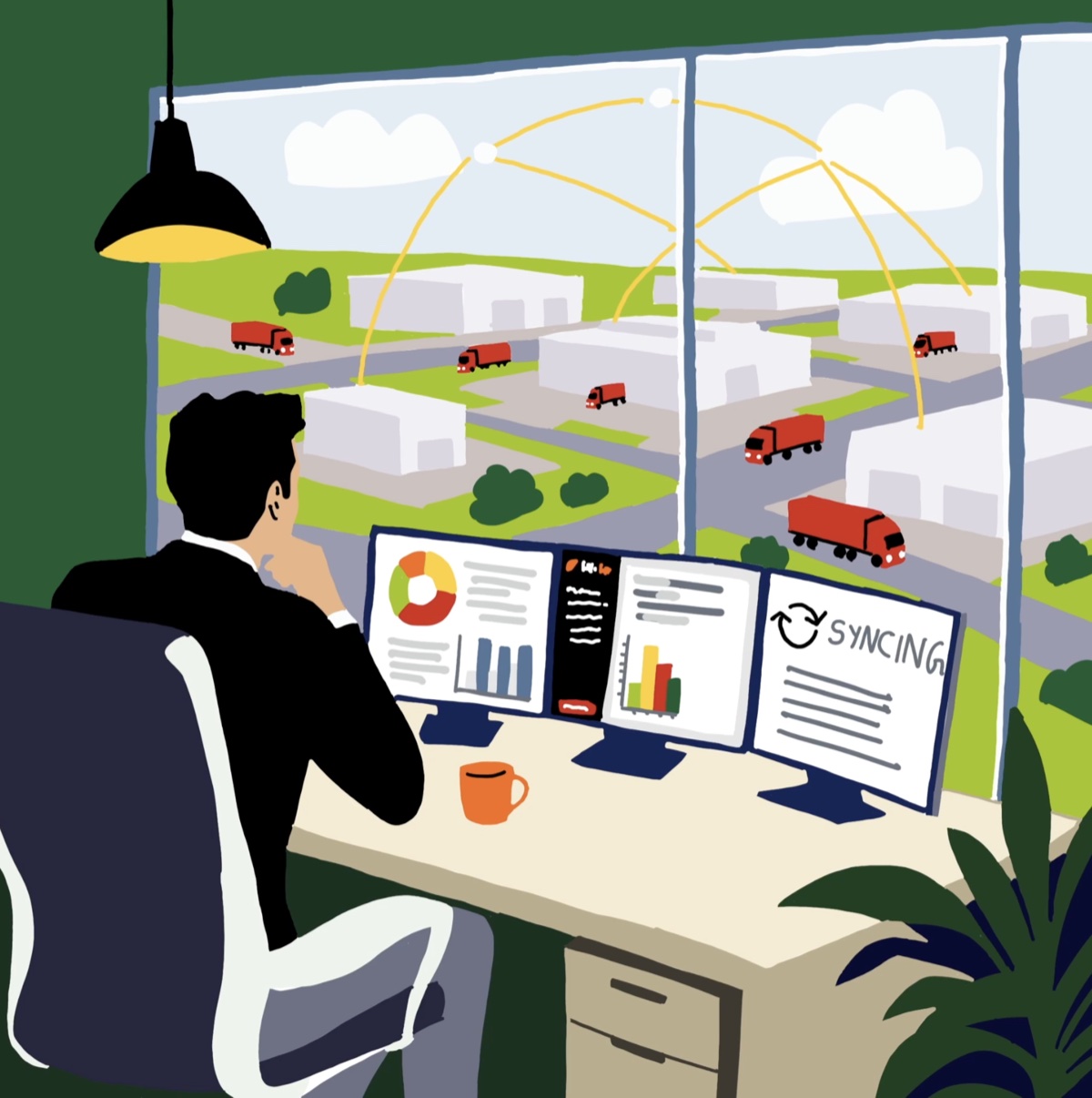 Owner looking across distributor network